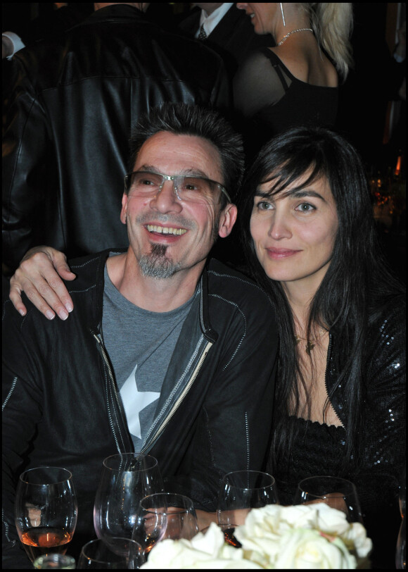 Florent Pagny et sa femme Azucena au Festival Automobile International à Paris en 2010.