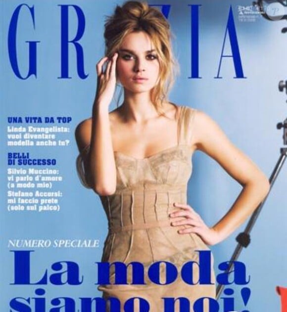Kasia Smutniak en couverture de Grazia.