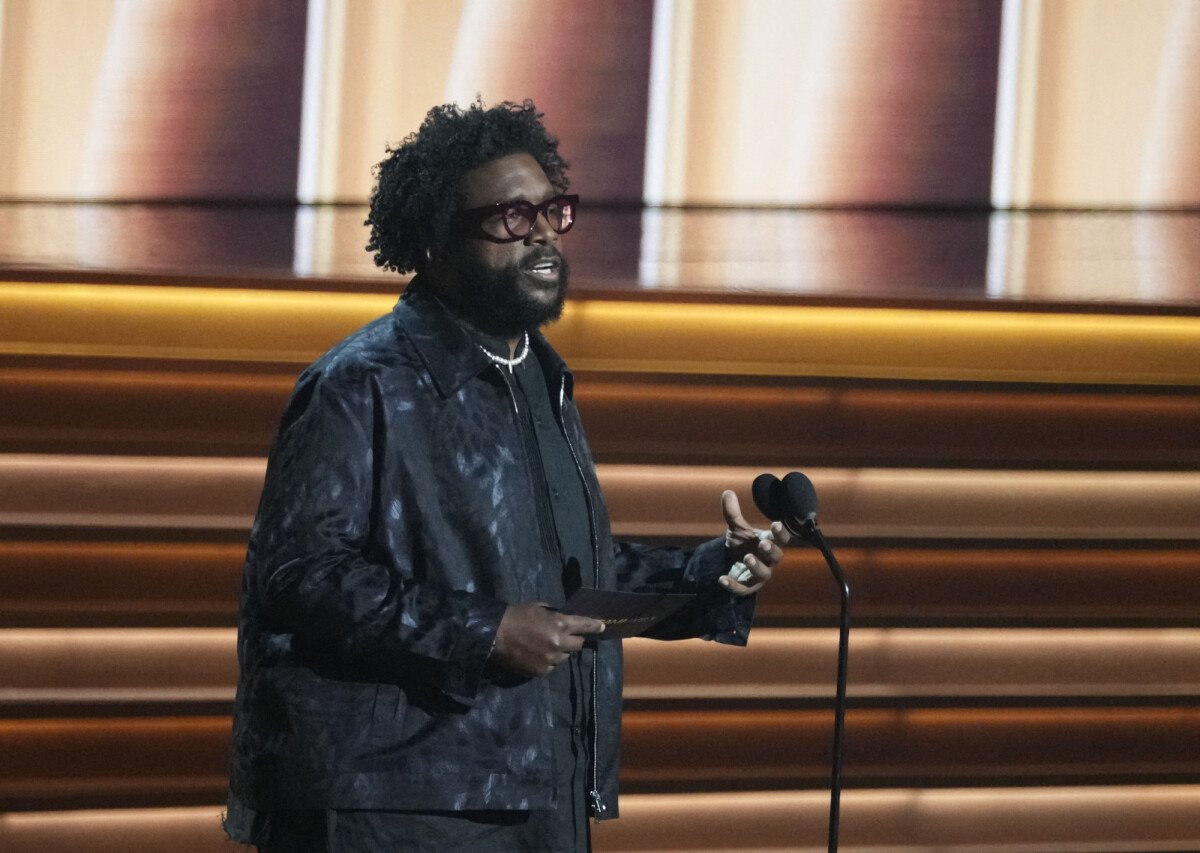Photo Questlove présentant le prix de la meilleure chanson lors des Grammy Awards à Las Vegas