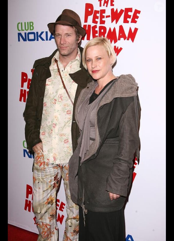 Patricia Arquette et son mari Thomas Jane à la représentation du Pee-Wee Herman Show à Los Angeles le 20 janvier 2010