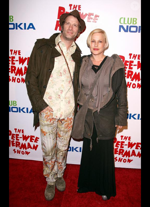 Patricia Arquette et son époux Thomas Jane à la représentation du Pee-Wee Herman Show à Los Angeles le 20 janvier 2010