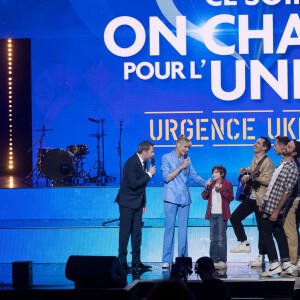 Exclusif - Hopen et Tim, Jérôme Anthony et Élodie Gossuin - Enregistrement de l'émission "Ce soir on chante pour l'Unicef - Urgence Ukraine", au Dôme de Paris et diffusée le 5 avril sur W9 © Cyril Moreau / Bestimage