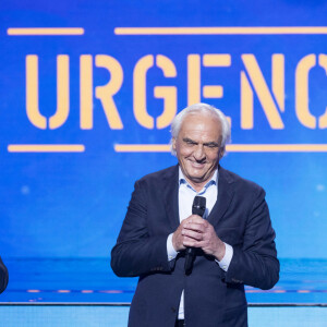 Exclusif - Jean-Marie Dru, Jérôme Anthony et Élodie Gossuin - Enregistrement de l'émission "Ce soir on chante pour l'Unicef - Urgence Ukraine", au Dôme de Paris et diffusée le 5 avril sur W9 © Cyril Moreau / Bestimage