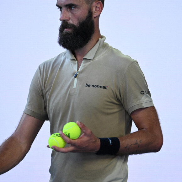 Benoît Paire - B.Paire battu par S.Tsitsipas (6-3, 7-5, 6-7 [2], 6-4) lors de l'Open d'Australie à Melbourne, le 22 janvier 2022. © Antoine Couvercelle / Panoramic / Bestimage