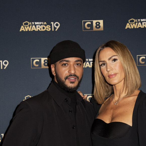 Exclusif - Slimane et Vitaa au photocall de la 1ère édition des "Olympia Awards", cérémonie récompensant des artistes de la musique et de l'humour, présentée par A. de Caunes à l'Olympia. Paris, le 11 décembre 2019. © Tribeca-Gorassini/Bestimage 