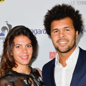 Jo-Wilfried Tsonga et sa compagne Noura, enceinte - Soirée de gala des 20 ans de l'association "Fête le Mur" de Yannick Noah au Chalet des Iles à Paris. © Coadic Guirec/Bestimage