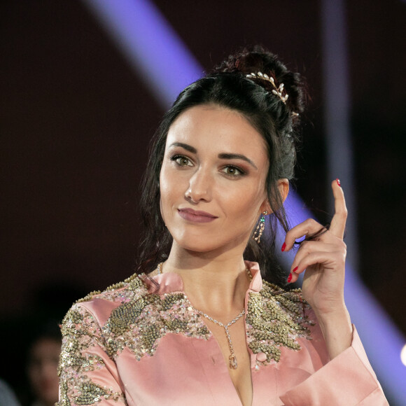 Delphine Wespiser (robe Christophe Guillarmé, bijoux Helena Joy Paris, chaussures et pochette Carmen Steffens) - Les célébrités assistent à la projection de "The Irishman" au 18ème Festival International du Film de Marrakech, le 2 décembre 2019. 