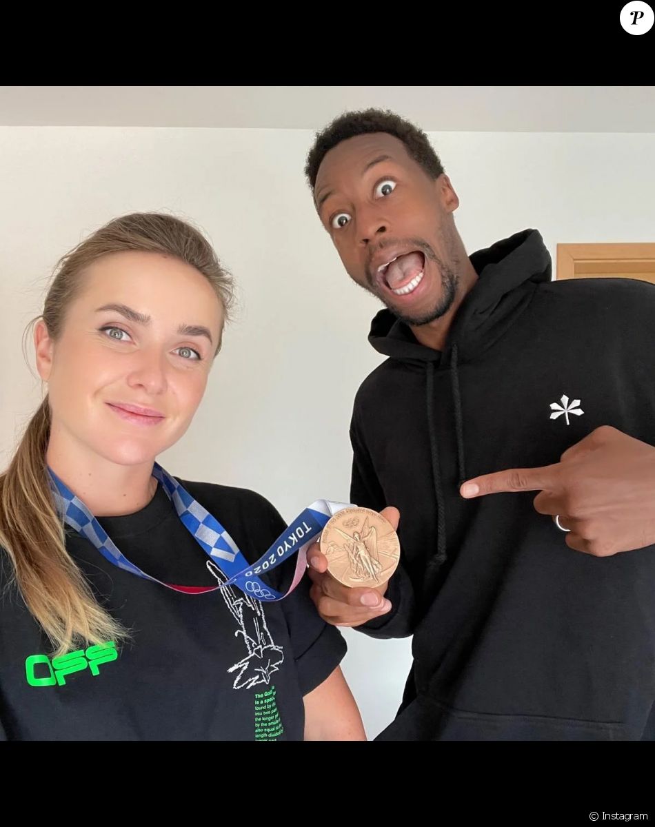 Gael Monfils et sa compagne Elina Svitolina