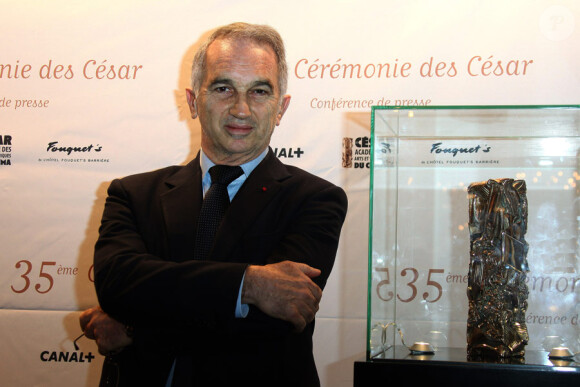 Alain Terzian, président de l'académie des César, lors de la conférence de presse annonçant les nominations le 22 janvier 2010