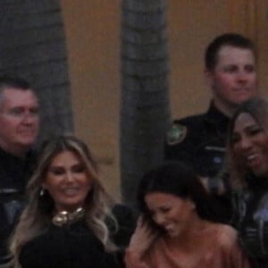 Eva Longoria, Serena Williams - Arrivée des invités au dîner des Beckham la veille du mariage de Brooklyn et Nicola.Peltz à Palm Beach.