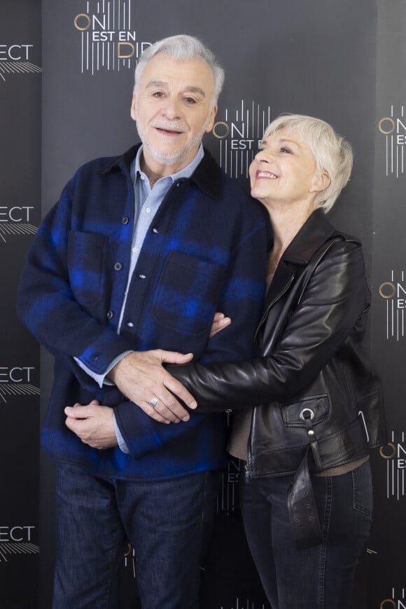 Exclusif - Bernard Alane, Frédérique Tirmont - Backstage de l'émission OEED (On Est En Direct) présentée par L.Salamé et L.Ruquier - Paris le 09/04/2022 - © Jack Tribeca / Bestimage