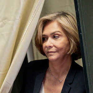 Valérie Pécresse, candidate LR à l'élection présidentielle 2022 vote pour le premier tour à Vélizy-Villacoublay le 10 avril 2022