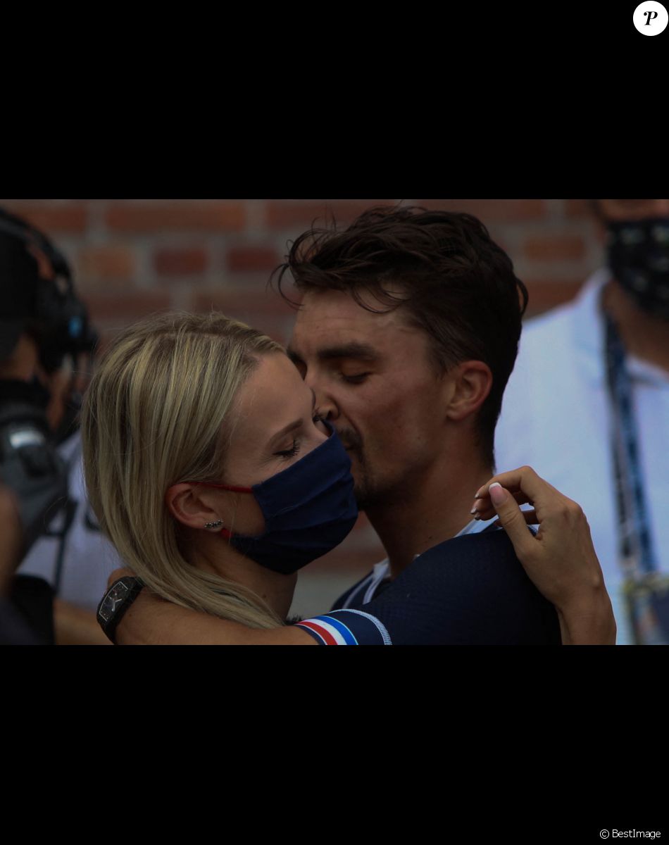 Julian Alaphilippe et Marion Rousse - Championnats du Monde UCI - Elite Hommes en Belgique le 26 septembre 2021.