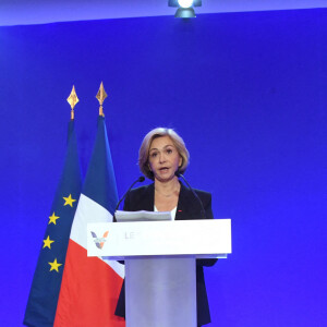 Valérie Pécresse lors de la soirée électorale du 1er tour de l'élection présidentielle à la Maison de la Chimie à Paris le 10 avril 2022