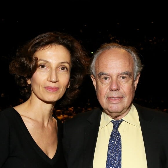 Audrey Azoulay, Frédéric Mitterrand - Soirée du 10ème anniversaire de la Fondation Culture & Diversité à la Salle Pleyel à Paris le 3 octobre 2016. La Fondation Culture & Diversité a pour mission de favoriser l'accès des jeunes issus de l'éducation prioritaire aux arts et à la culture. © Dominique Jacovides