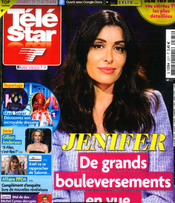 Coucverture du magazine "Télé Star", programmes du 23 au 29 avril 2022.