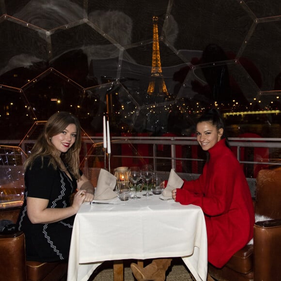 Héloïse Martin et Denitsa Ikonomova - La compagnie des bateaux-mouches fête ses 70 ans et inaugure pour l'occasion le premier Rooftop d'altitude "hors Piste" à Paris, France, le 10 janvier 2019. © Pierre Perusseau/Bestimage 