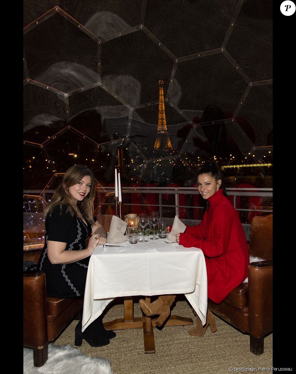 Héloïse Martin et Denitsa Ikonomova - La compagnie des bateaux-mouches fête ses 70 ans et inaugure pour l'occasion le premier Rooftop d'altitude "hors Piste" à Paris, France, le 10 janvier 2019. © Pierre Perusseau/Bestimage