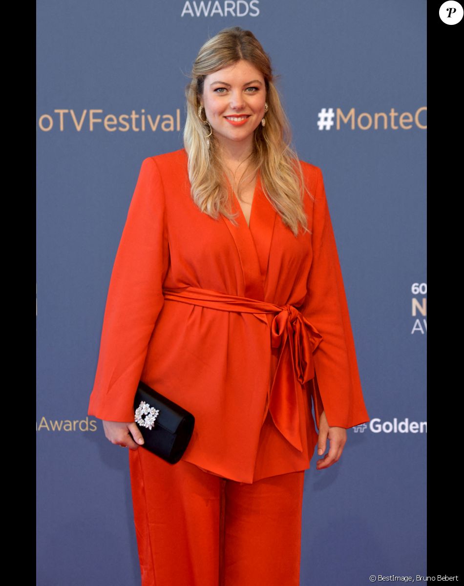 Héloïse Martin lors du photocall de la cérémonie des Nymphes d'Or du 60ème festival de télévision de Monte Carlo au Grimaldi Forum à Monaco le 22 juin 2021.Cette année, beaucoup de lauréats seront présents en hologramme à cause des restrictions sanitaires © Bruno Bebert / Bestimage