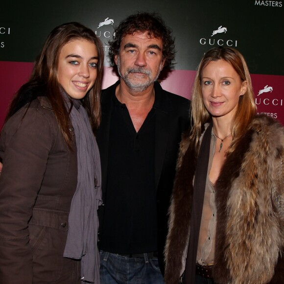 Olivier Marchal, sa femme Catherine et leur fille, en 2011.