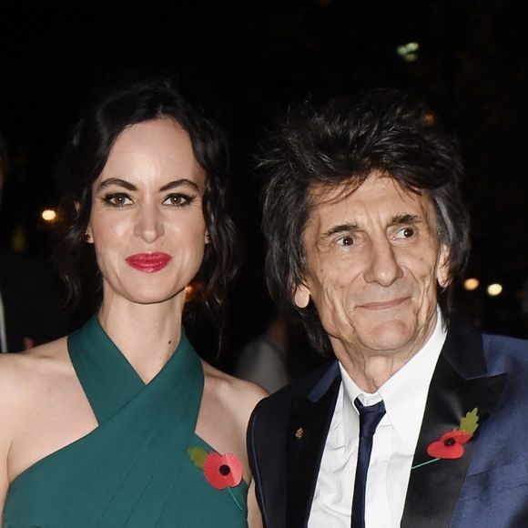 Ron Wood et sa femme Sally Wood arrivent à la soirée des "Tusk Conservation Awards" à la Banqueting House à Londres, le 8 novembre 2018. 