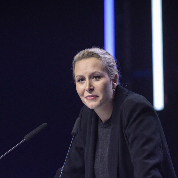 Marion Maréchal lors du dernier meeting du candidat à l'élection présidentielle Eric.Zemmour avec le premier tour à Paris le 7 avril 2022