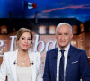 Léa Salamé et Gilles Bouleau - Débat télévisé entre les deux candidats en finale de l'élection présidentielle 2022 Emmanuel Macron pour LREM et Marine Le Pen pour le RN le 20 avril 2022