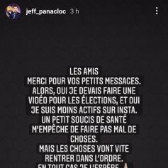 Jeff Panacloc a adressé un message à ses fans sur son compte Instagram