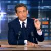 Nicolas Sarkozy lors du JT de Laurence Ferrari (lundi 25 janvier 2010 sur TF1)