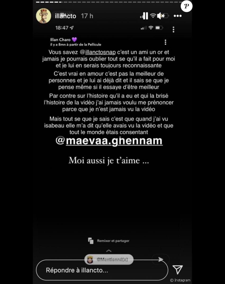 Maeva Ghennam parle de sa dispute avec Illan sur Instagram
