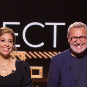 Exclusif - Léa Salamé, Laurent Ruquier - Sur le plateau de l'émission OEED (On Est En Direct) présentée par L.Salamé et L.Ruquier - Paris le 23/04/2022 - © Jack Tribeca / Bestimage