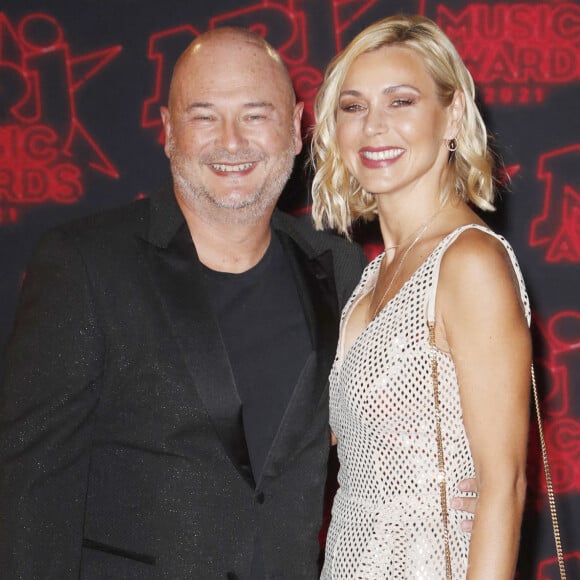 Sébastien Cauet et sa compagne Nathalie Dartois lors de la 23ème édition des NRJ Music Awards au Palais des Festivals de Cannes © Christophe Aubert via Bestimage 