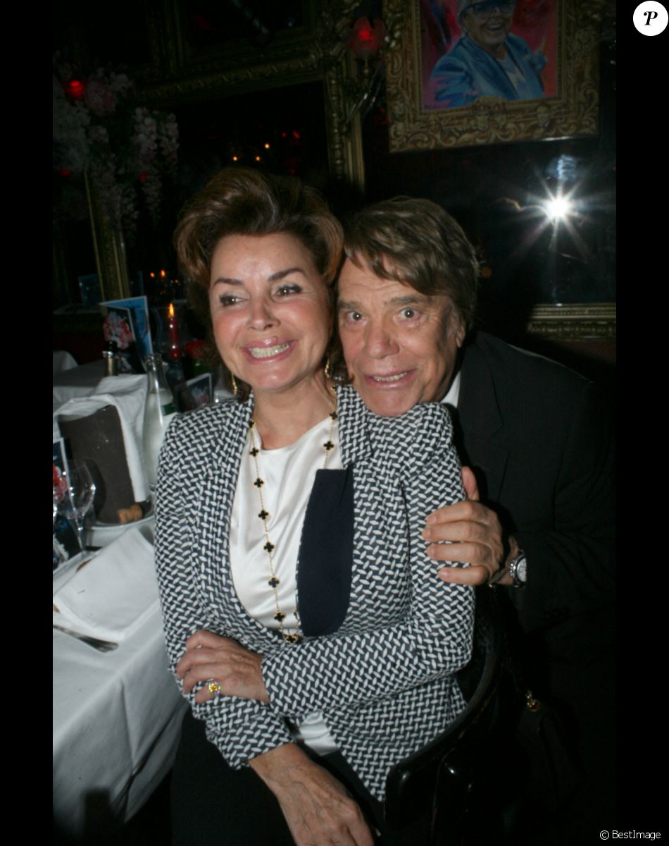 Bernard Tapie et sa femme Dominique - Michou fête ses 85 ans et les 60 ans de son cabaret à Paris le 20 juin 2016.