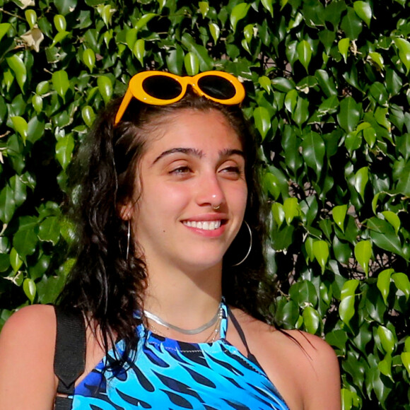 Lourdes Léon en vacances avec son compagnon et des amis à Miami, Floride, Etats-Unis, le 12 avril 2017.