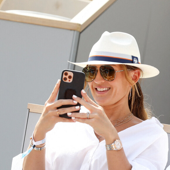 Vitaa dans les tribunes des internationaux de France Roland Garros à Paris le 12 juin 2021. © Dominique Jacovides / Bestimage 