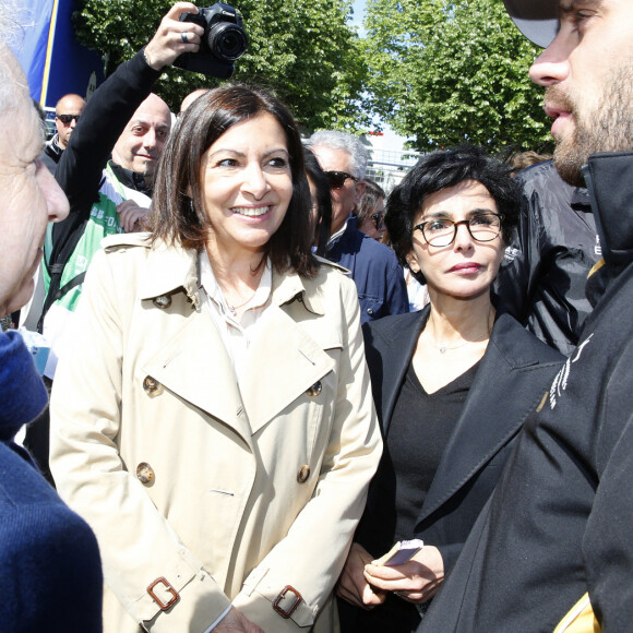 Anne Hidalgo, Rachida Dati lors de la 4ème édition du "Paris ePrix" aux Invalides à Paris, qui compte pour le championnat FIA de Formule E. Le 27 avril 2019