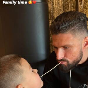 Olivier Giroud et ses enfants.