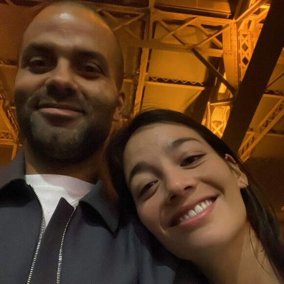 Tony Parker et Alizé Lim au concert d'Orelsan.