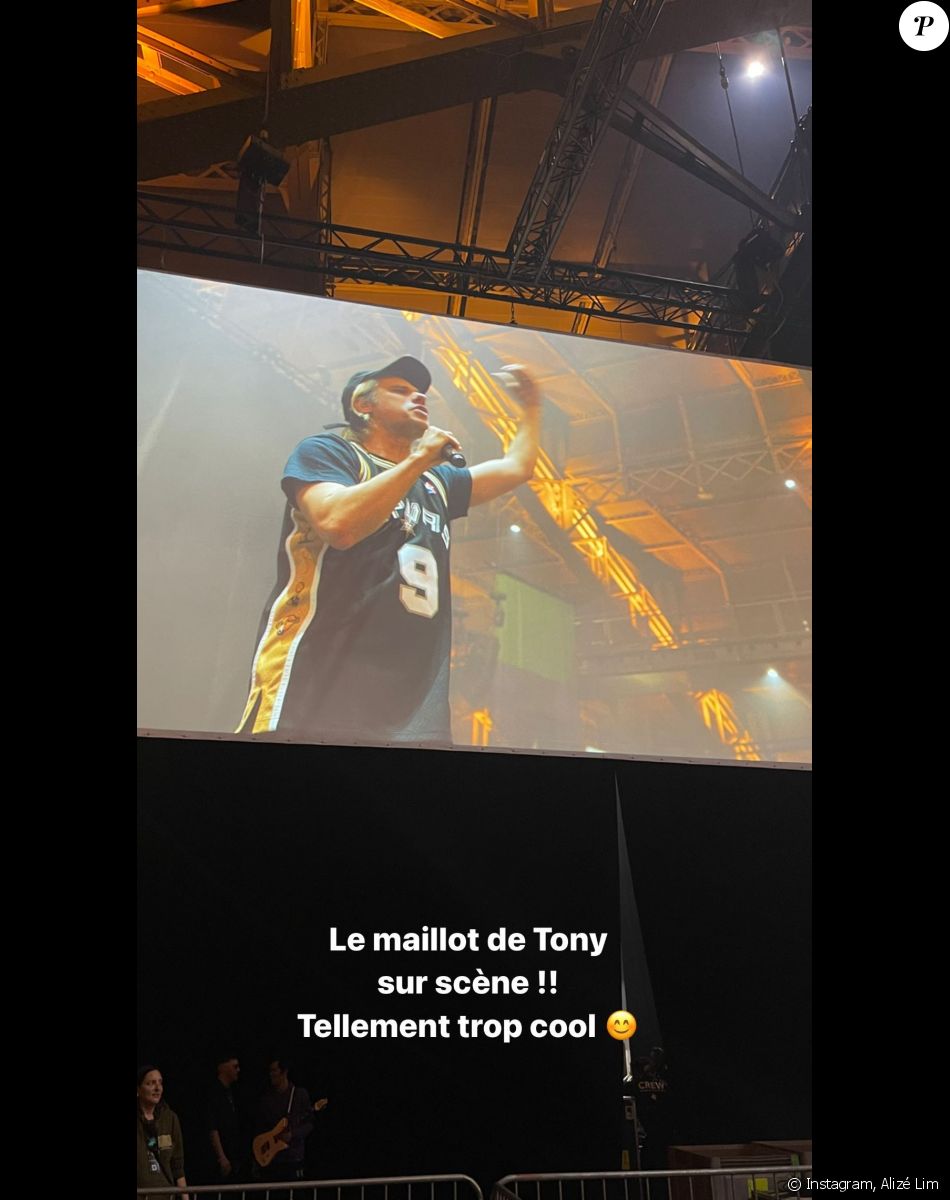 Tony Parker et Alizé Lim au concert d'Orelsan.