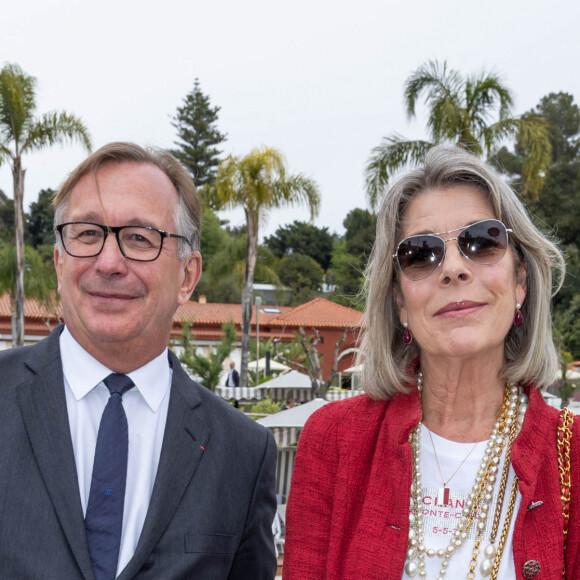 Bruno Pavlosky et Caroline de Hanovre - Les célébrités assistent au défilé croisière Chanel au Monte Carlo Beach à Monaco, le 5 mai 2022. © Olivier Borde / Bestimage 
