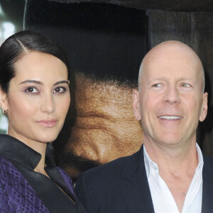 Bruce Willis et sa femme Emma Heming - People a la premiere du film "After Earth" au Ziegfeld Theater a New York. Le 29 mai 2013 