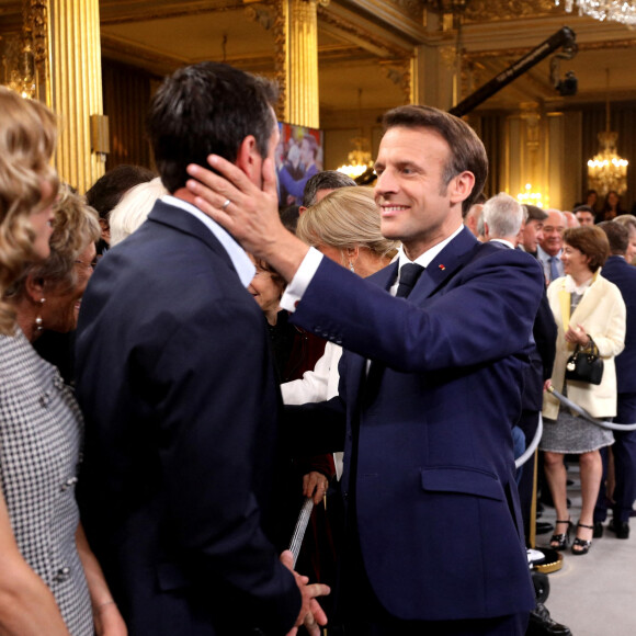 Tiphaine Auzière et son compagnon Antoine - Cérémonie d'investiture du président de la République, Emmanuel Macron au Palais de l'Elysée à Paris le 7 mai 2022, suite à sa réélection le 24 avril dernier.