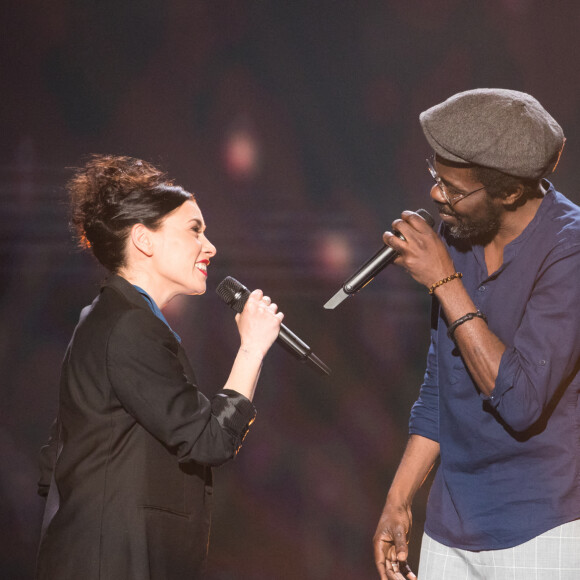 Olivia Ruiz et Fefe - Enregistrement de l'émission "La boîte à Secrets 9" à Paris, qui sera diffusée le 9 septembre sur France 3.  © Tiziano Da Silva / Bestimage 