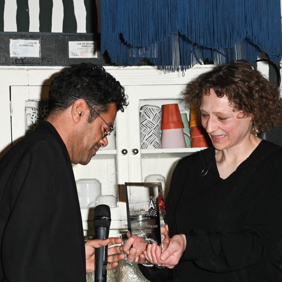 Exclusif - Jamel Debbouze et Annelise Clément - Remise du prix Adami de l'artiste citoyen à Jamel Debbouze au Bar à Bulles à Paris, France, le 9 mai 2022. © Coadic Guirec/Bestimage 