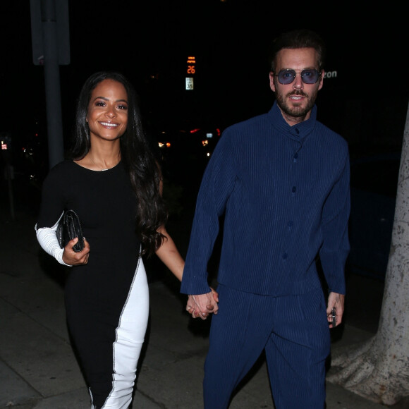 Exclusif - Christina Milian, Matt Pokora - Les célébrités arrivent à la soirée du 34 ème anniversaire d'Umar Kamani, PDG et co-fondateur de la marque de vêtements "Pretty Little Thing", à Los Angeles, le 21 mars 2022.