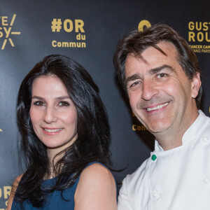 Marie Drucker et Yannick Alléno - Vente aux enchères au profit de la campagne "Guérir le cancer de l'enfant" au Pavillon Ledoyen à Paris le 13 février 2018. © Cyril Moreau/Bestimage