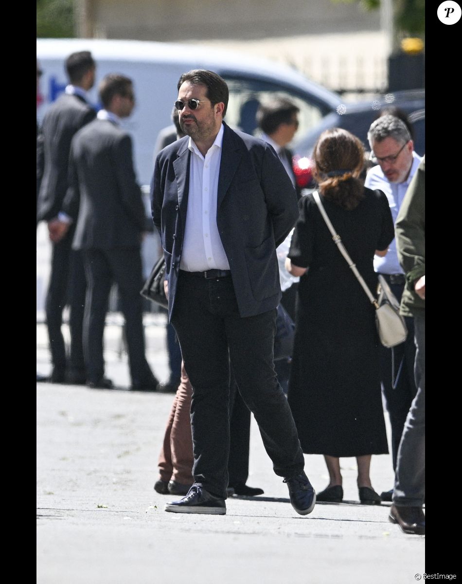 Le chef Jean-François Piège - Obsèques d'Antoine Alléno (fils du chef cuisinier français, trois étoiles au Guide Michelin Yannick Alléno) en la collégiale Notre-Dame de Poissy, France, le 13 mai 2022. © Jean-Baptiste Autissier/Panoramic/Bestimage