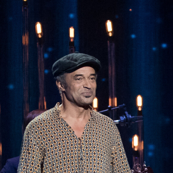 Exclusif - Yannick Noah - Enregistrement de l'émission "Rendez vous avec Julien Clerc" au Théâtre du Châtelet à Paris, qui sera diffusée le 29 novembre sur France 3. Le 24 octobre 2019. A travers un rendez-vous unique en son genre sur la scène du Théâtre du Châtelet, Julien Clerc a invité des artistes proches de lui à réinterpréter en duo ses plus grands hymnes. En 50 ans de carrière, Julien Clerc a marqué toutes les époques en offrant à son public des chansons iconiques. A l'occasion de cette soirée d'exception, un vibrant hommage sera rendu à Julien Clerc par tous ces artistes. Émaillé de témoignages et d'archives, "Rendez-vous avec Julien Clerc" offrira aux spectateurs l'occasion de se remémorer quelques bons souvenirs de toutes ces époques traversées. © Cyril Moreau / Bestimage 