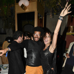 Exclusif - Ludovic Garçon et Sandra Sisley (robe Jitrois) - Soirée du 49ème anniversaire de Sandra Sisley et les 6 ans de "Retrouvite" avec son mari Tomer au restaurant Mamamia à Paris. © Pierre Perusseau/Bestimage