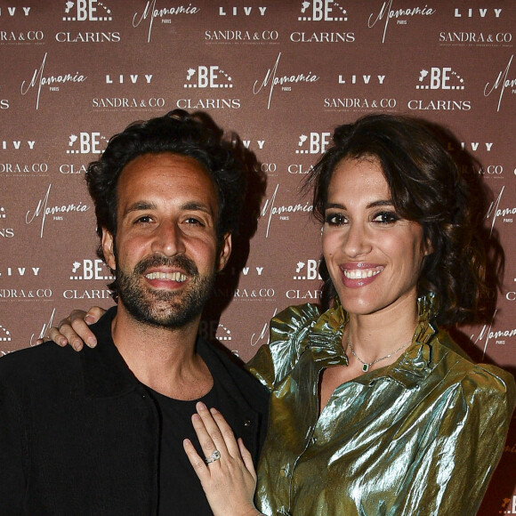 Exclusif - Laurie Cholewa et son mari Greg Levy - Soirée du 49ème anniversaire de Sandra Sisley et les 6 ans de "Retrouvite" avec son mari Tomer au restaurant Mamamia à Paris. © Pierre Perusseau/Bestimage